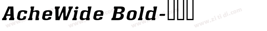 AcheWide Bold字体转换